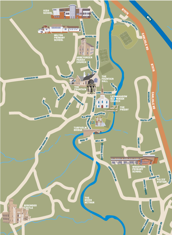 Lesmahagow Map